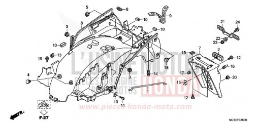 GARDE-BOUE ARRIERE ST1300AE de 2014